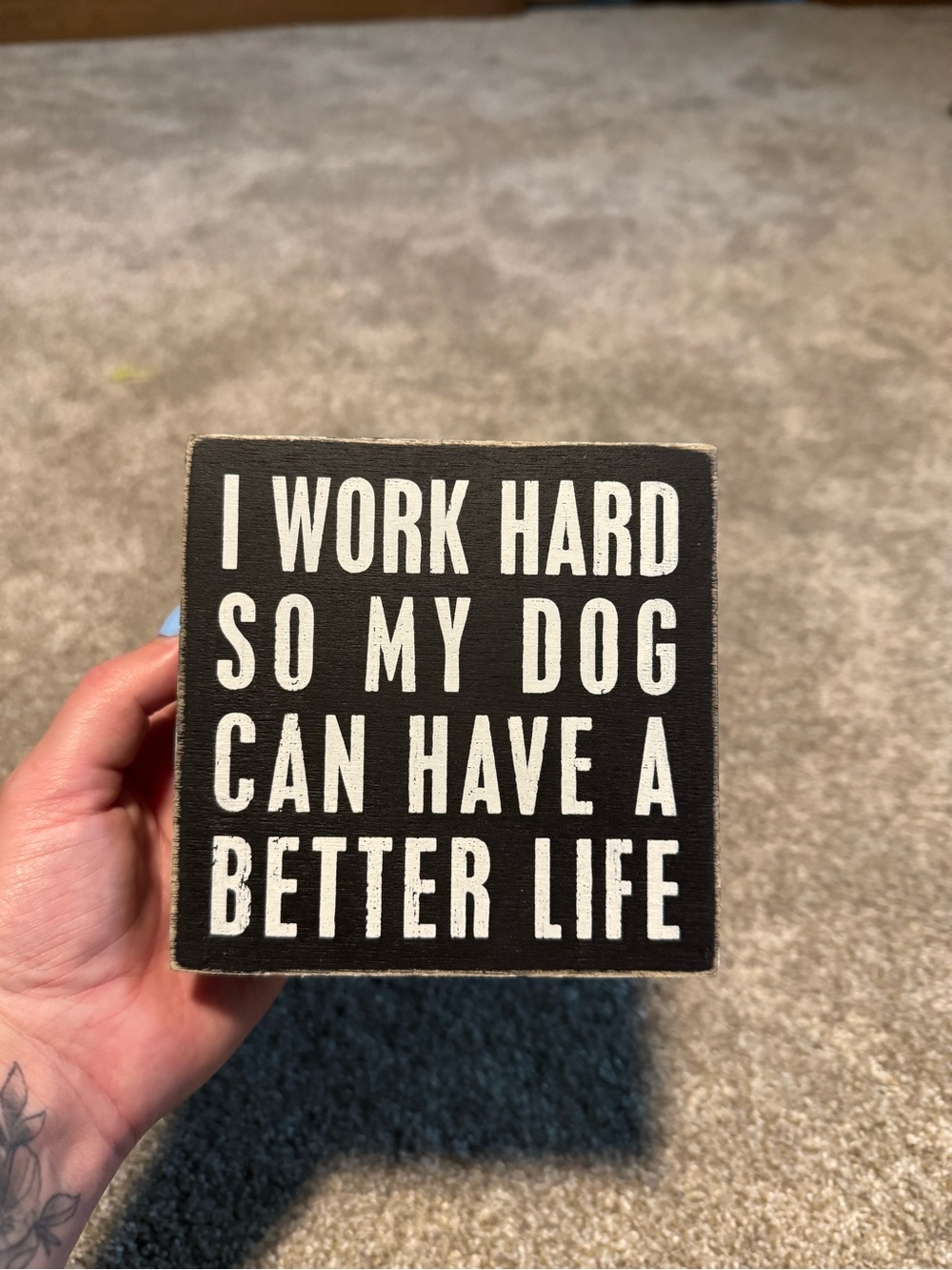 Primitives by Kathy Black and White Dog Lovers Wall Sign